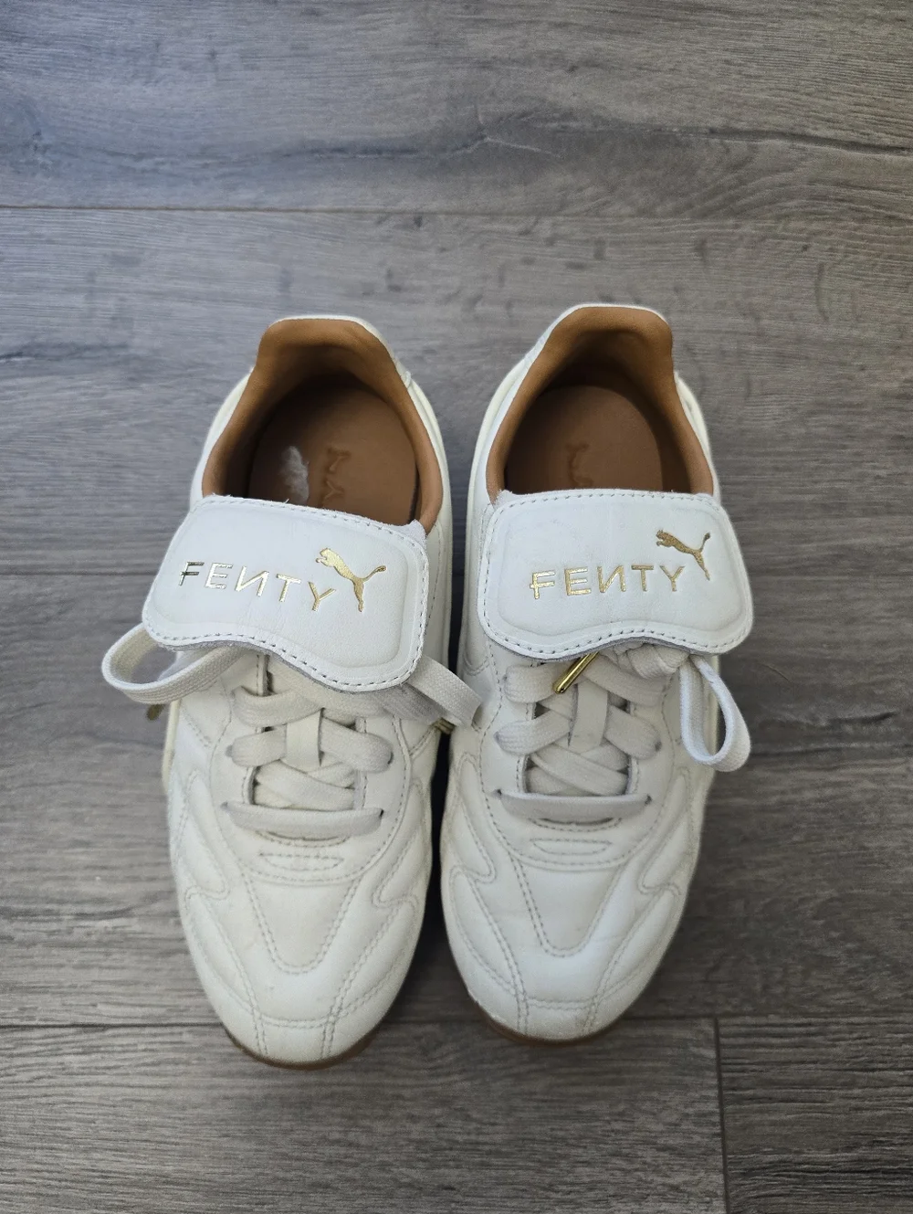 PUMA x Fenty Avanti VL Sneakers Warm White Colorway Little Girl Size 2.5